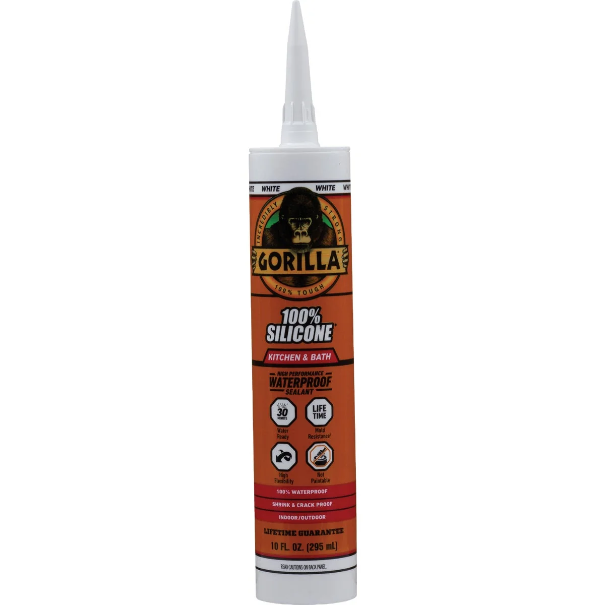 Efficient Gorilla 10 Oz. Kitchen Bath Silicone Sealant Cartridge White Outstanding