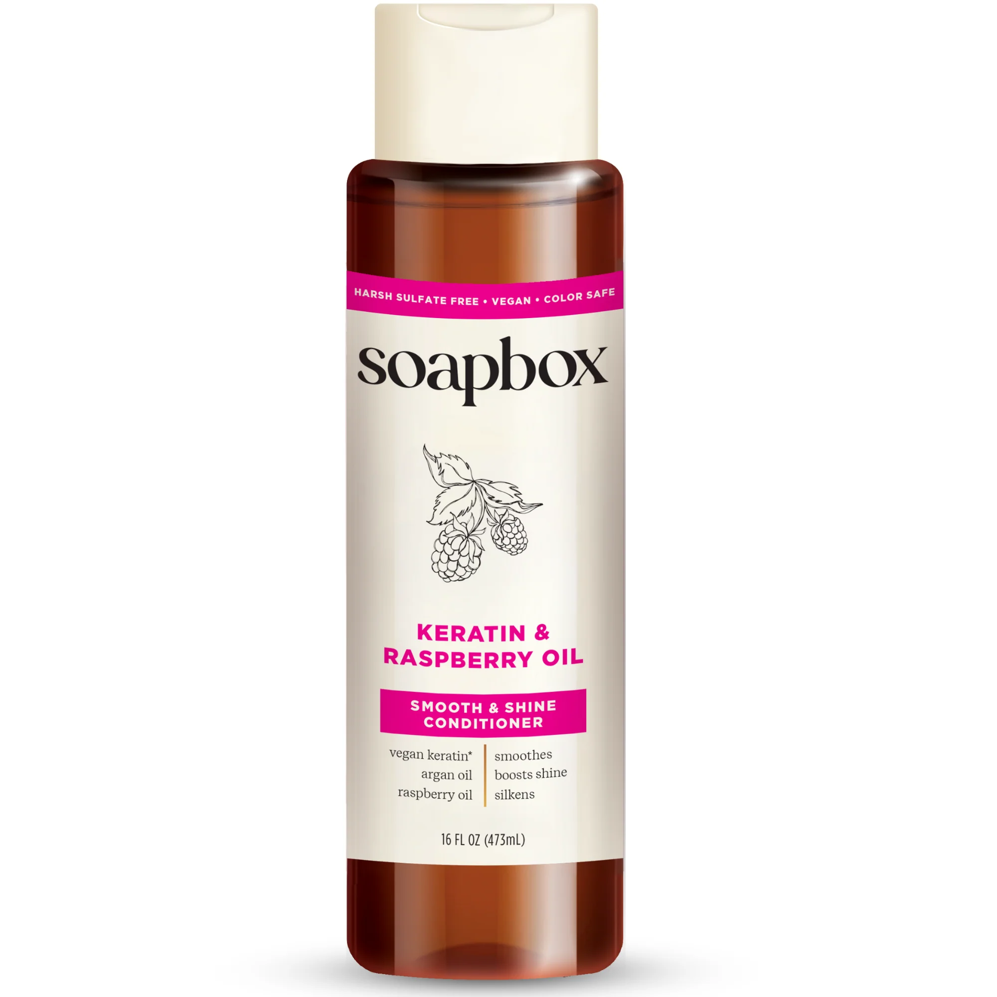World-Class Soapbox Vegan Keratin Raspberry Seed Oil Smoothing Conditioner Certified