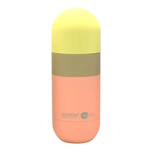 Unique Orb Stainless Steel Double Wall Insulated Travel Water Bottle 14 Ounce Natural