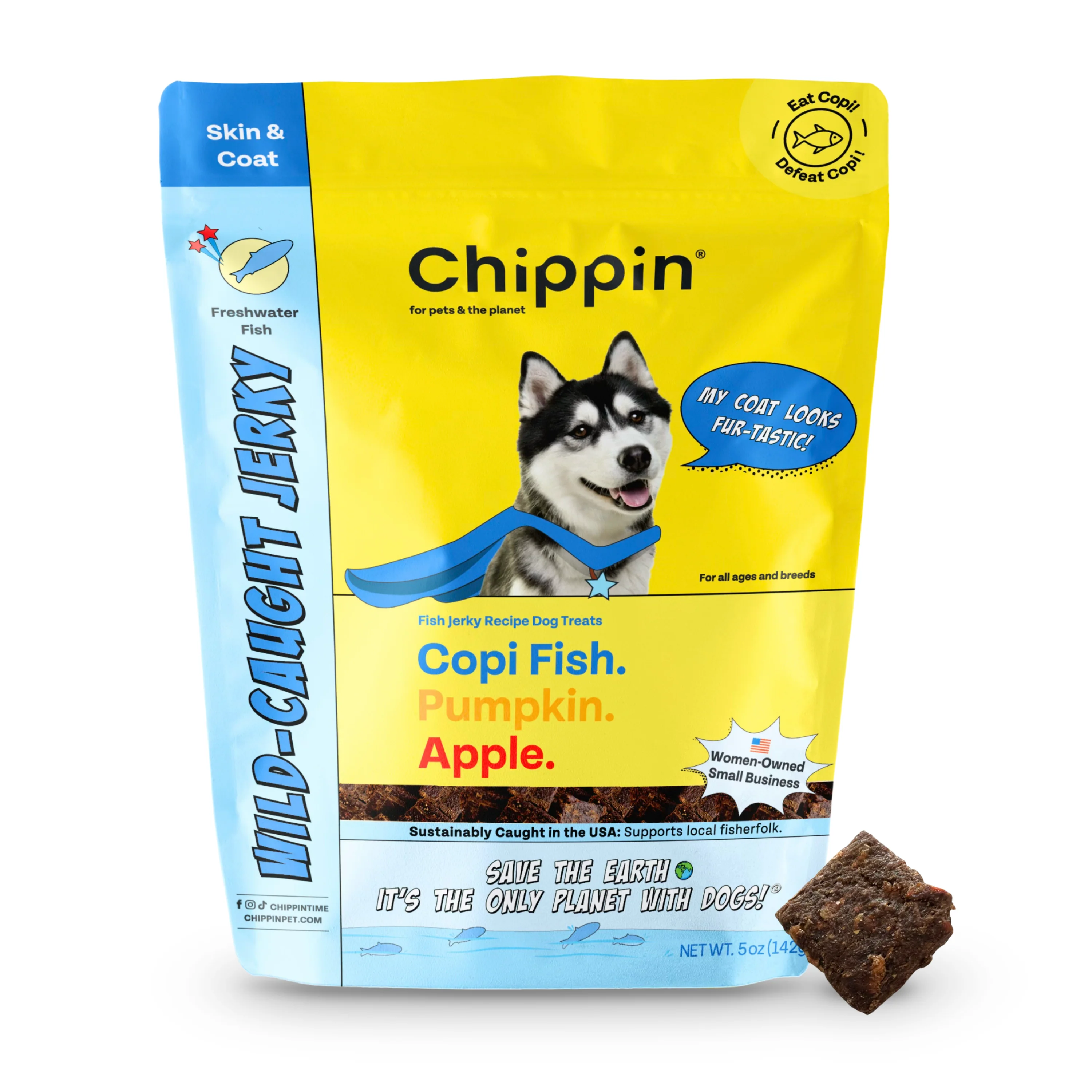 Refined Chippin Wild-Caught Fish Pumpkin Dog Treats Sustainable