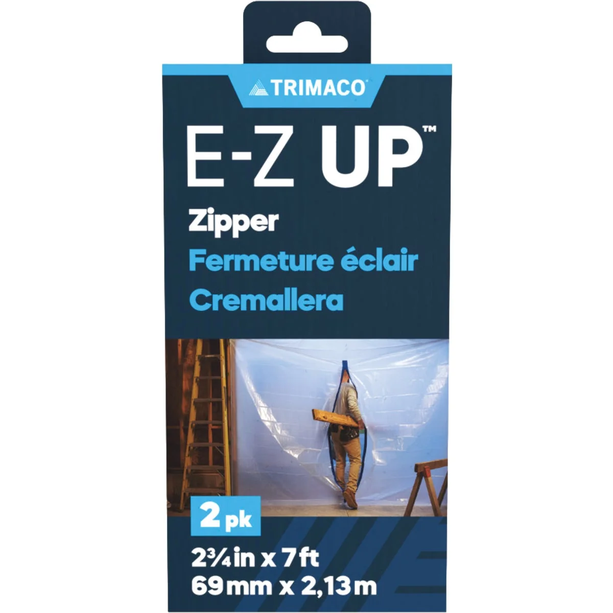 Professional Trimaco E-Z Up Peel Stick Zipper 2-Pack Organic