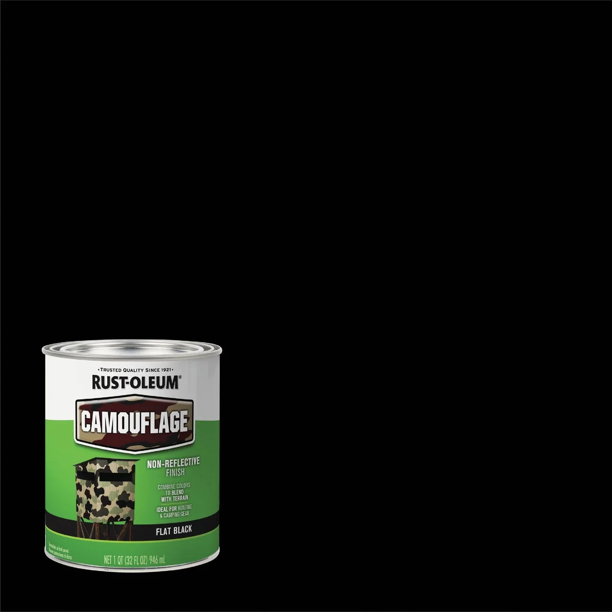 Detailed Rust-Oleum 1 Qt. Camouflage Brush Paint Black Reusable