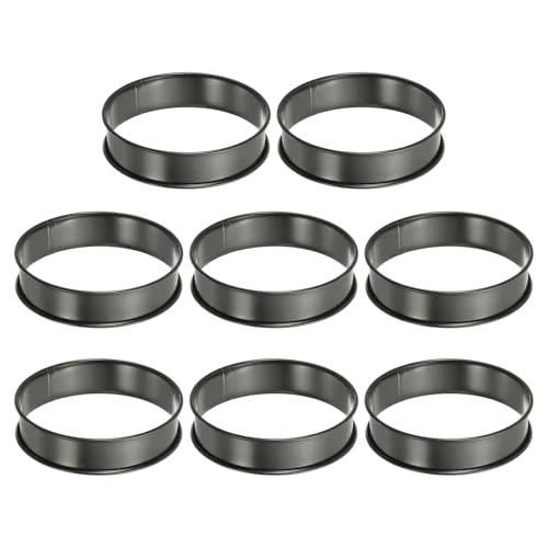 Dependable 8pcs Crumpet Rings 3.94 Nonstick Round Cake Ring Stainless Steel Double Rolled English Pastry Rings for Kitchen Baking Crumpet Dessert 8 Count Practical