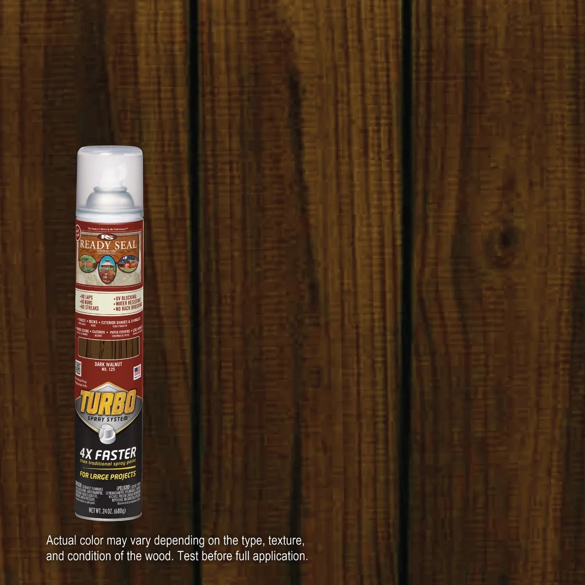 Elegant Ready Seal Turbo Spray Exterior Wood Stain Dark Walnut 24 Oz. Green