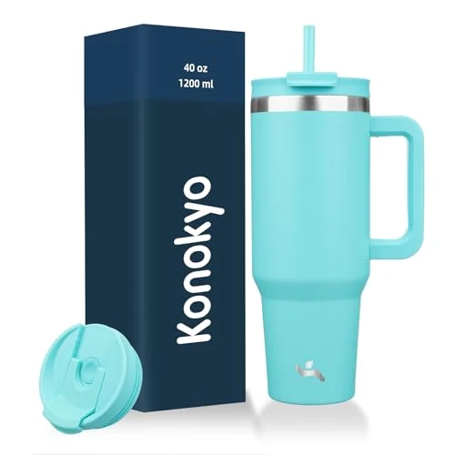 Quality 40 oz Insulated Tumbler Water Bottle with Handle Fine Crafted