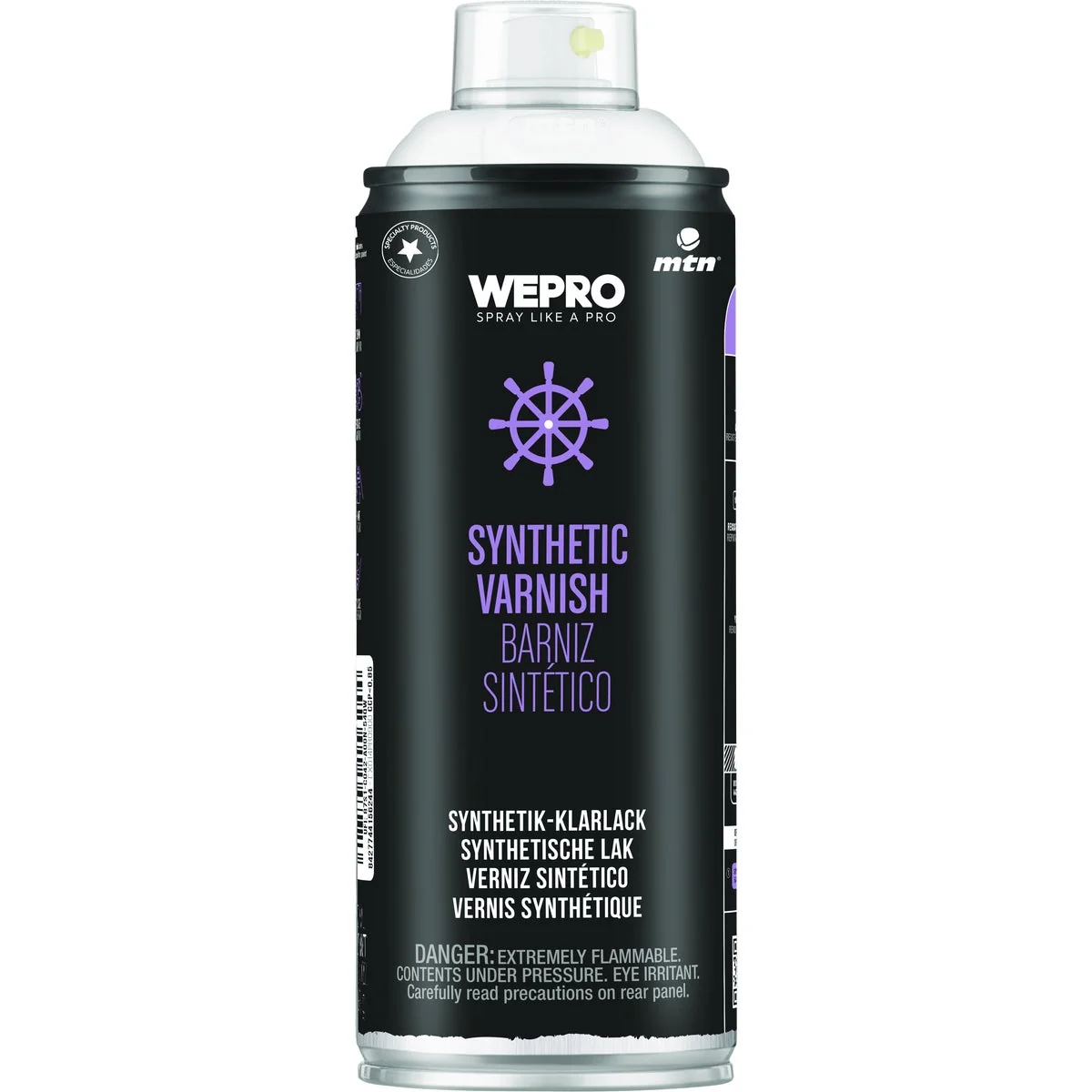 Versatile MTN WEPRO 400ml Synthetic Varnish Spray Paint Gloss Carefully Designed