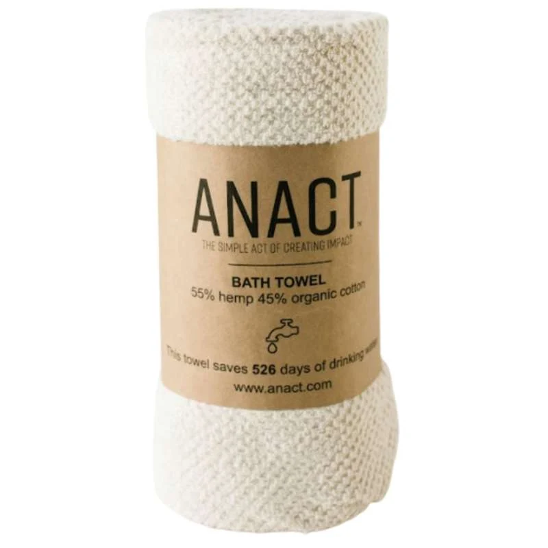 Authentic Anact Hemp and Organic Cotton Bath Towel 28 x 55 Enhanced