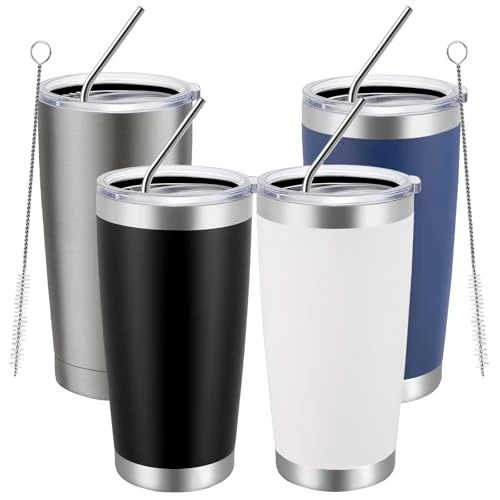 Certified 20oz Tumbler 4 Pack Double Wall Vacuum Insulated Travel Mug Bulk Trusted