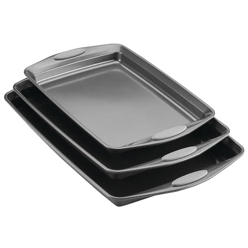 Efficient Bakeware Nonstick Cookie Pan Set 3 Count Premium Material