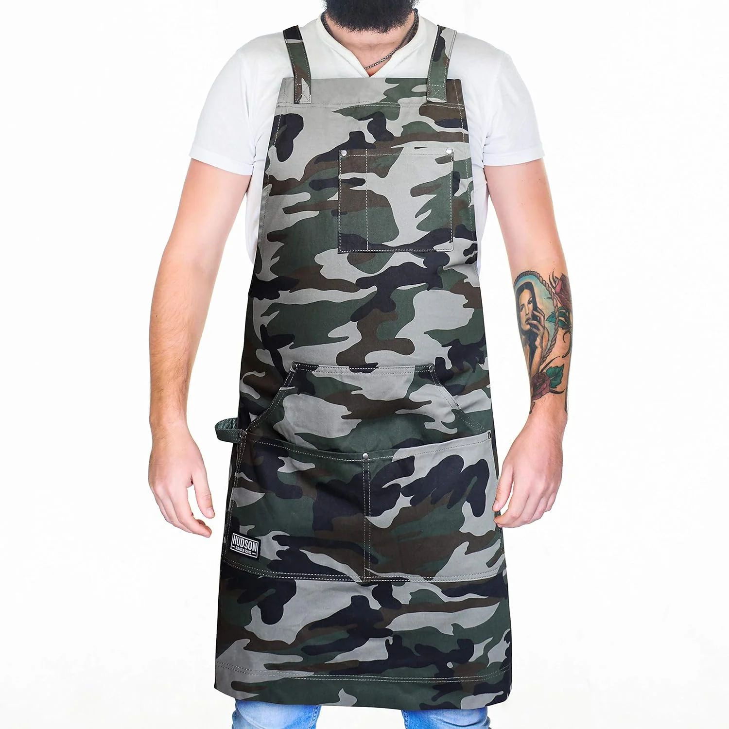 Proven Hudson Durable Goods - Professional Grade Chef Apron for Kitchen BBQ Grill Breathable