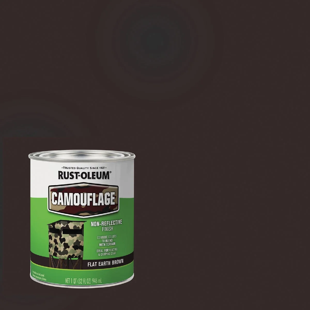 Green Rust-Oleum 1 Qt. Camouflage Brush Paint Earth Brown First-Class