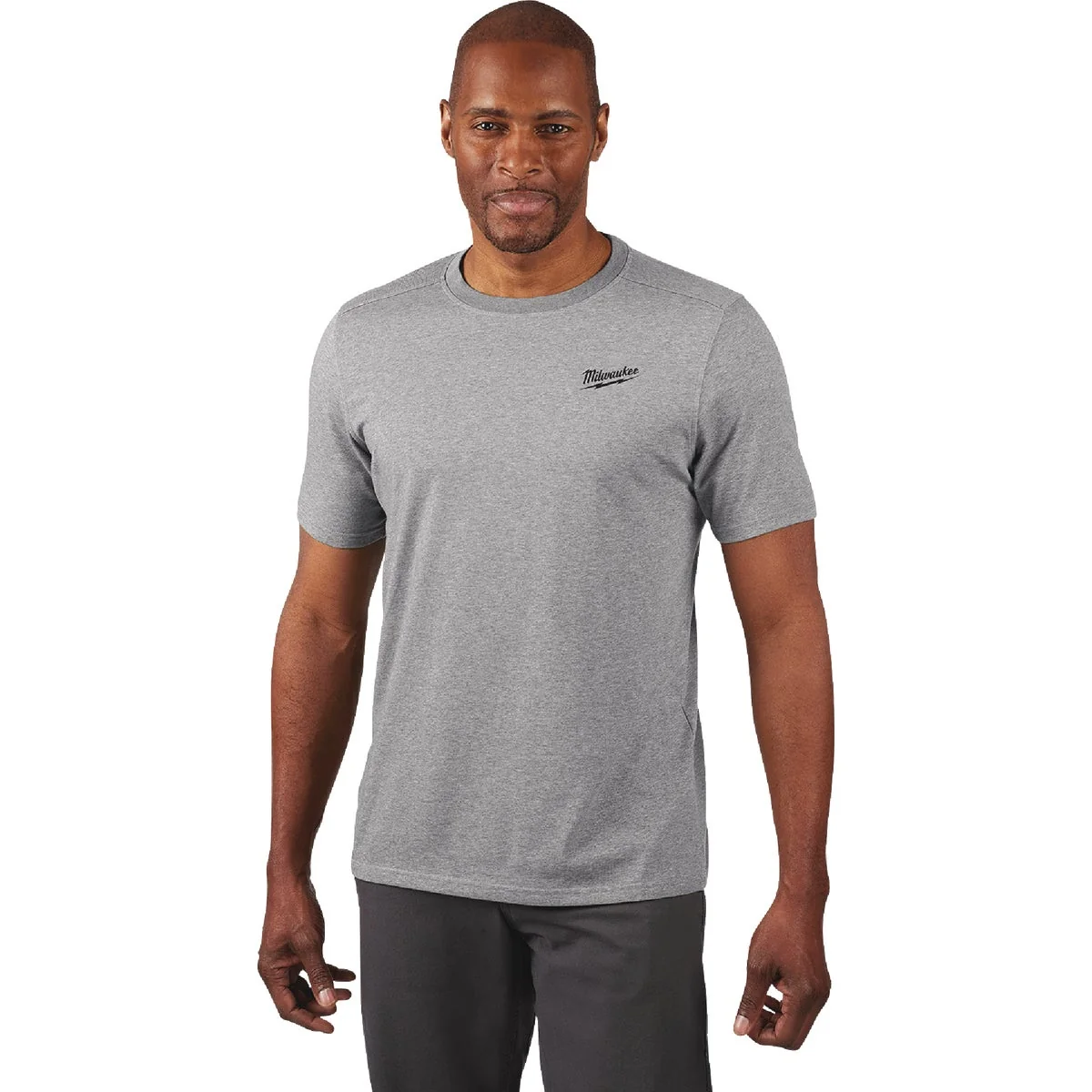 Pure Milwaukee 2XL Gray Short Sleeve Unisex Hybrid Work Shirt Official