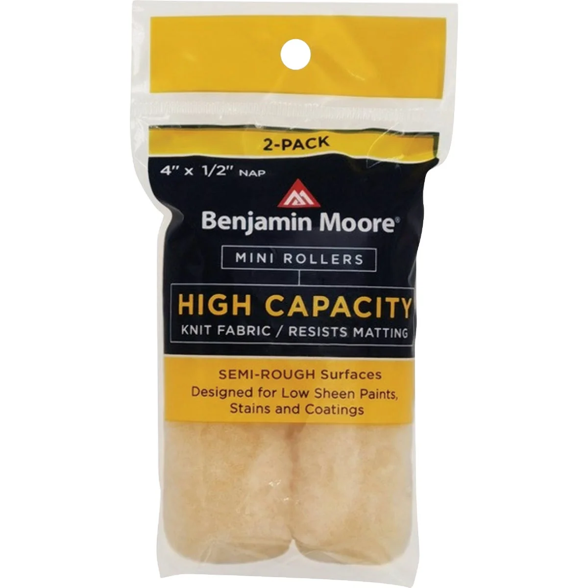Certified Benjamin Moore 4 In. x 1 2 In. High Capacity Mini Roller 2-Pack Prestigious