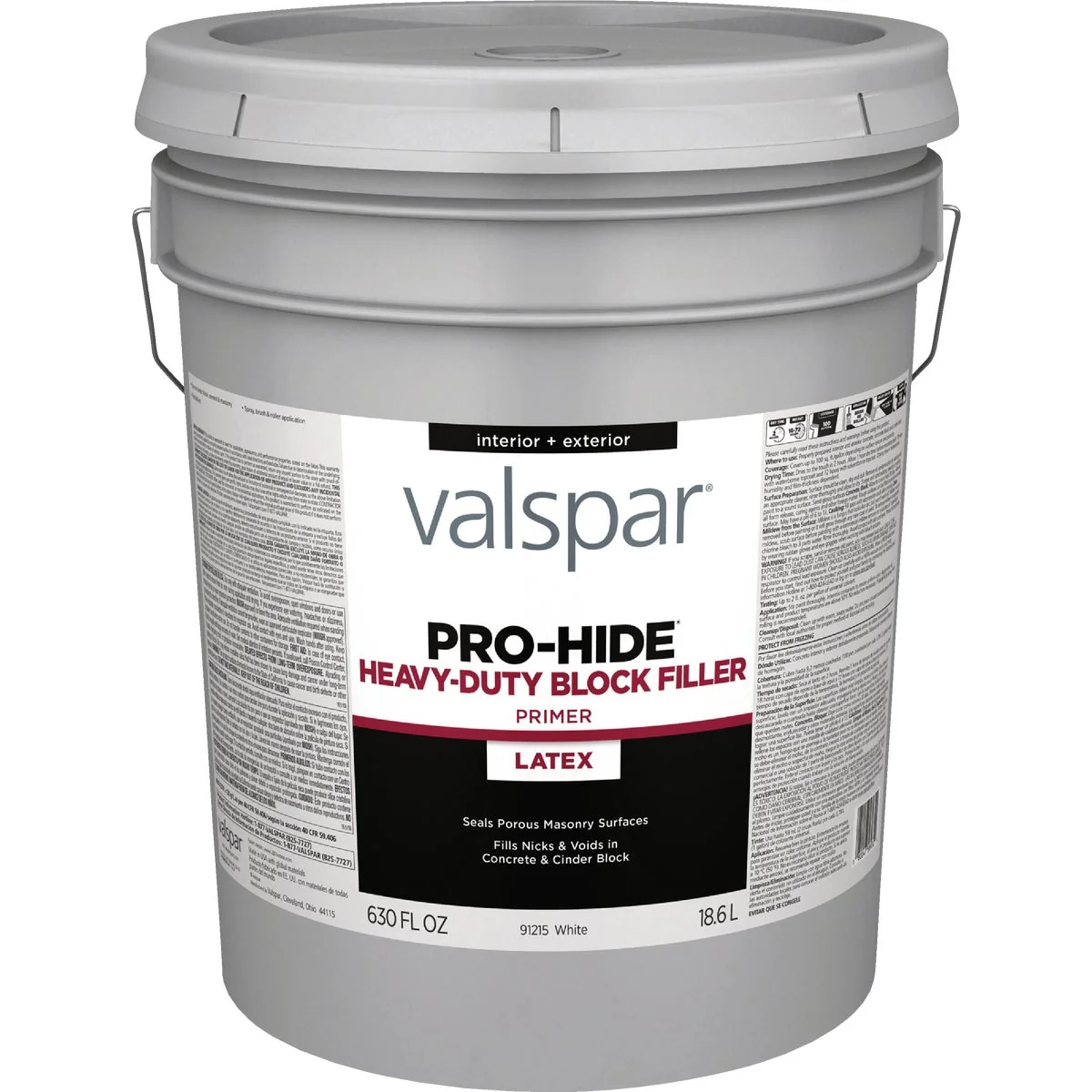 Responsible Valspar Pro Hide 5 Gal. Heavy Duty Block Filler Primer Easy-to-Use