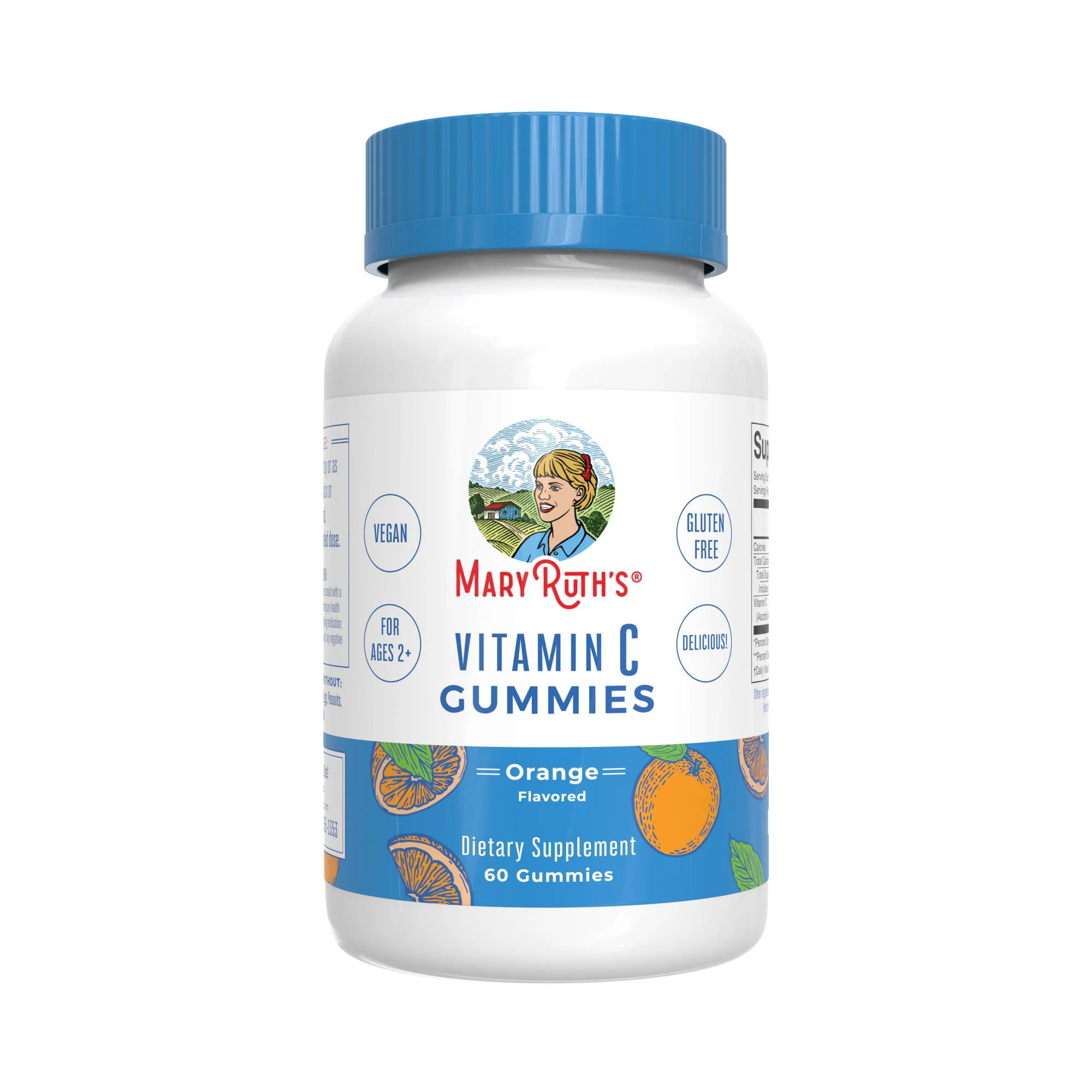 Secure MaryRuth's Vitamin C Gummies Orange 60 ct Fine