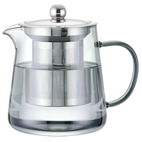 High-Performance Clear Teapot Glass Kettle with Infuser Powerful