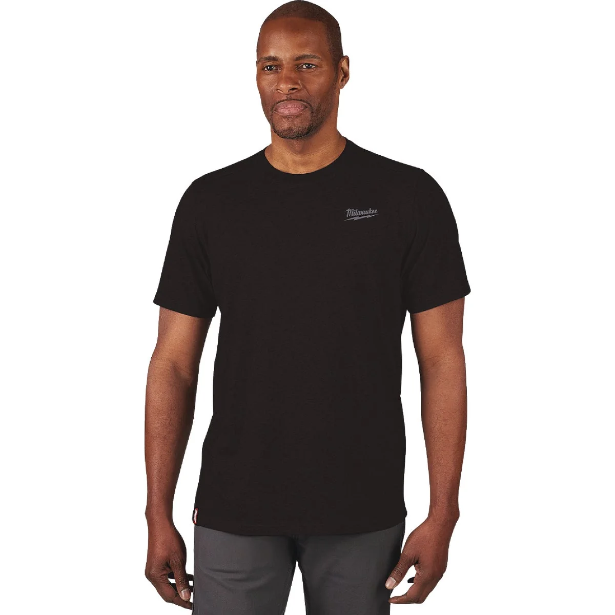 Verified Milwaukee Large Black Short Sleeve Unisex Hybrid Work Shirt Powerful