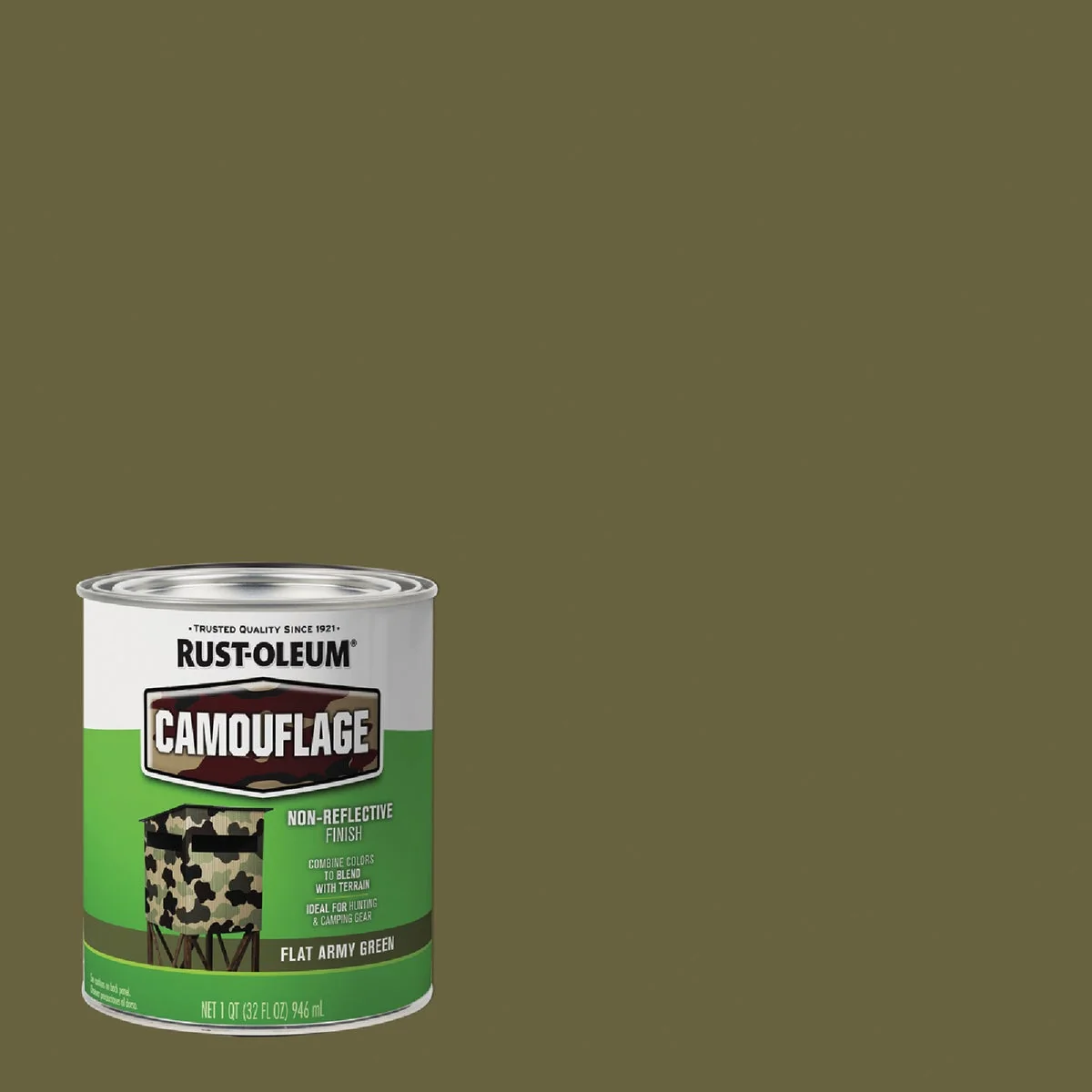 Casual Rust-Oleum 1 Qt. Camouflage Brush Paint Army Green Clean