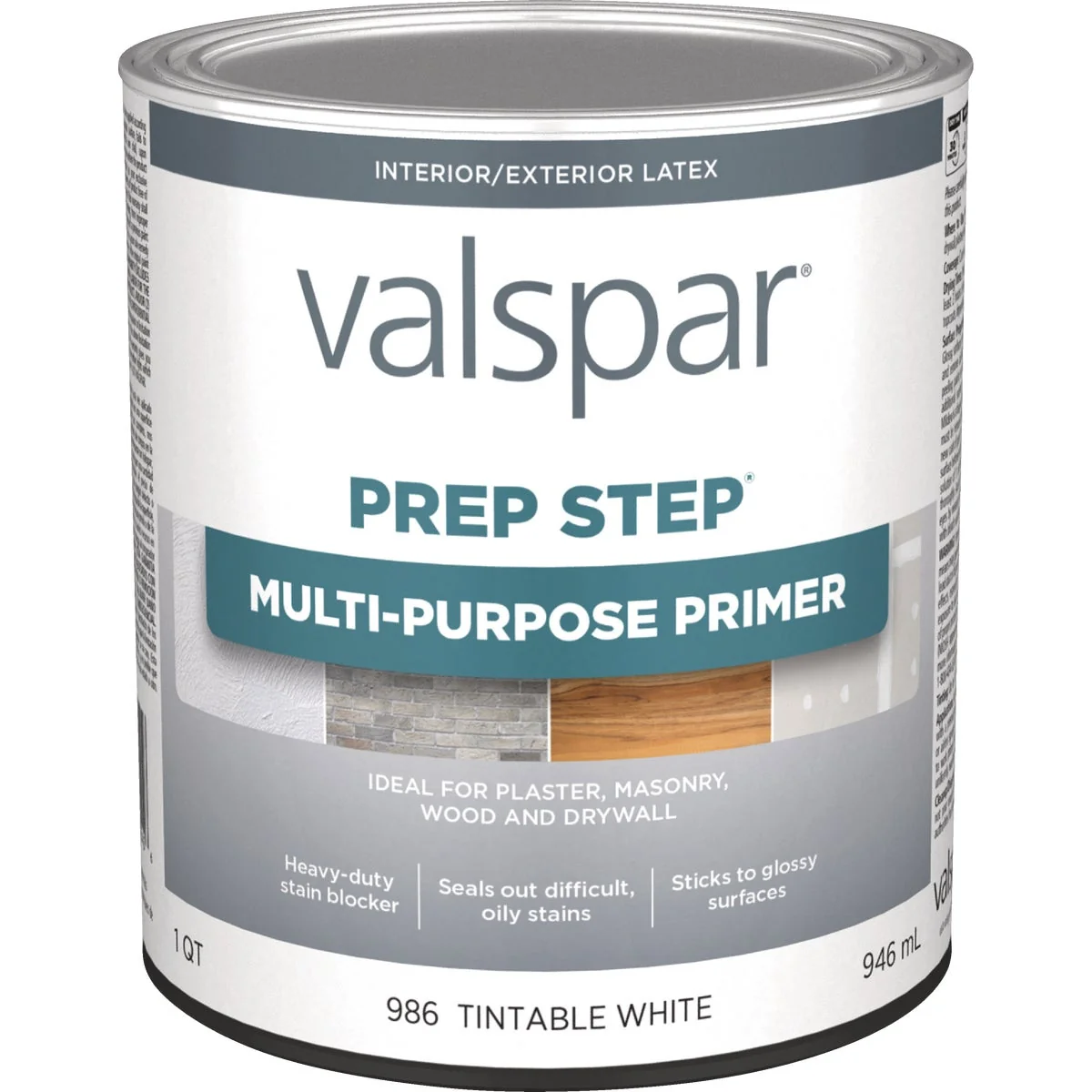 Easy-to-Use Valspar Prep Step 1 Qt. White Multi-Purpose Primer Latex Unique