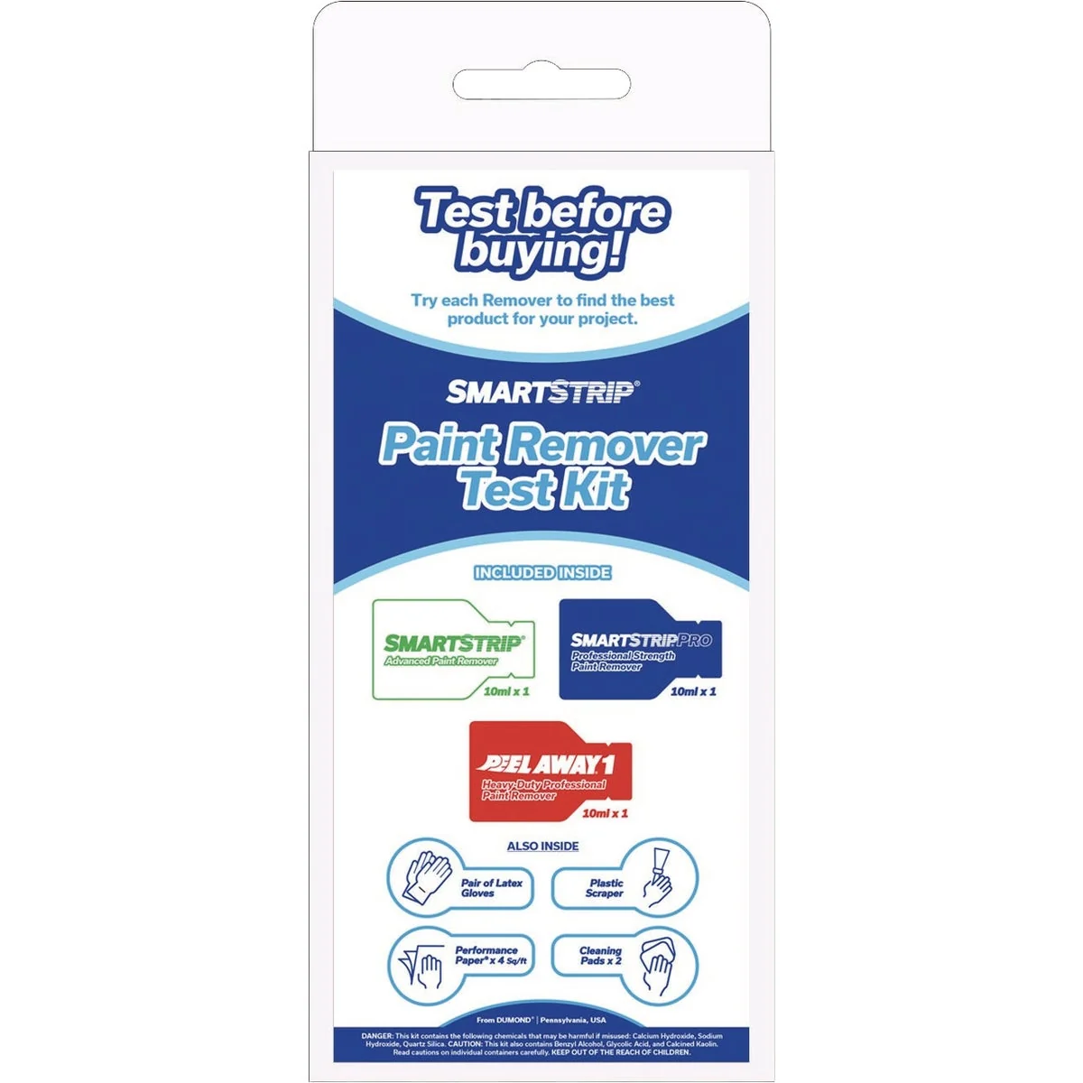 Reusable Dumond Single Use Paint Removal Test Kit High-Performance