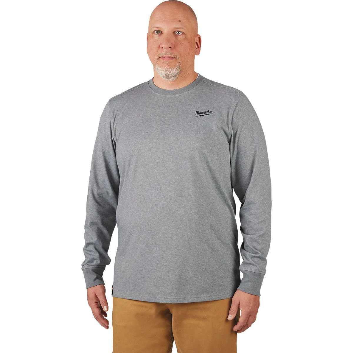 High-Grade Milwaukee Large Gray Long Sleeve Unisex Hybrid Work Shirt Specialty