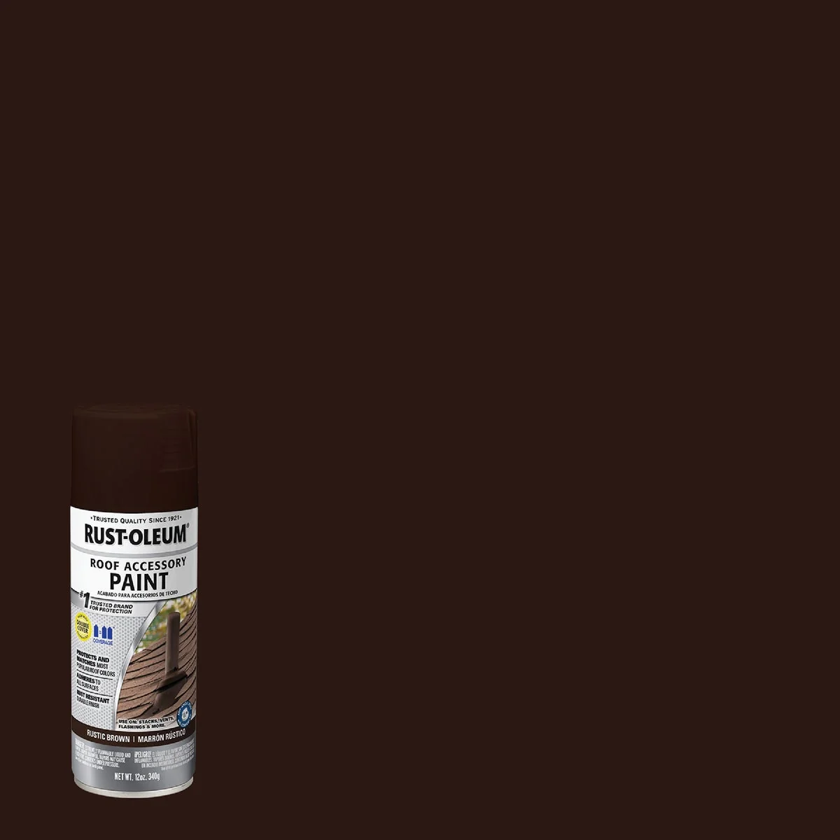 Advanced Rust-Oleum Stops Rust Roof Accessory 12 Oz. Rustic Brown Flat Anti-Rust Spray Paint Outstanding