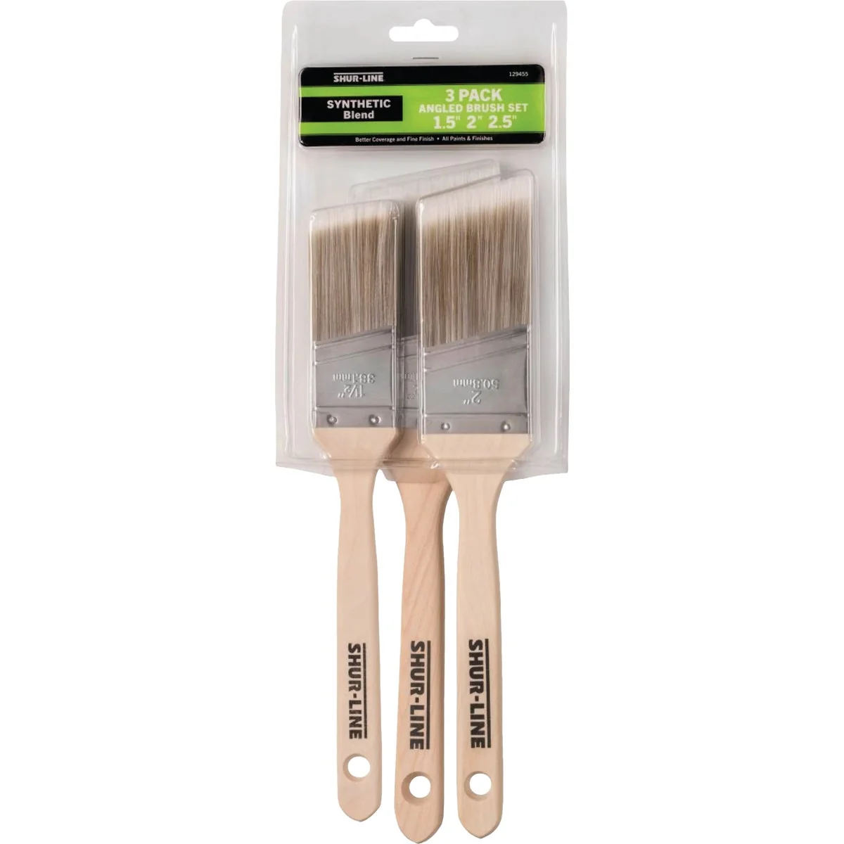 Eco-Friendly Shur-Line Better Angled Paint Brush Set 3-Pack Effective