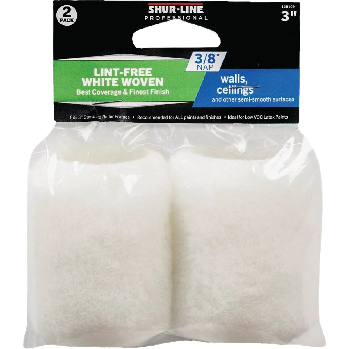 Optimized Shur-Line 3 In. x 3 8 In. Woven Fabric Roller Cover 2-Pack Smart