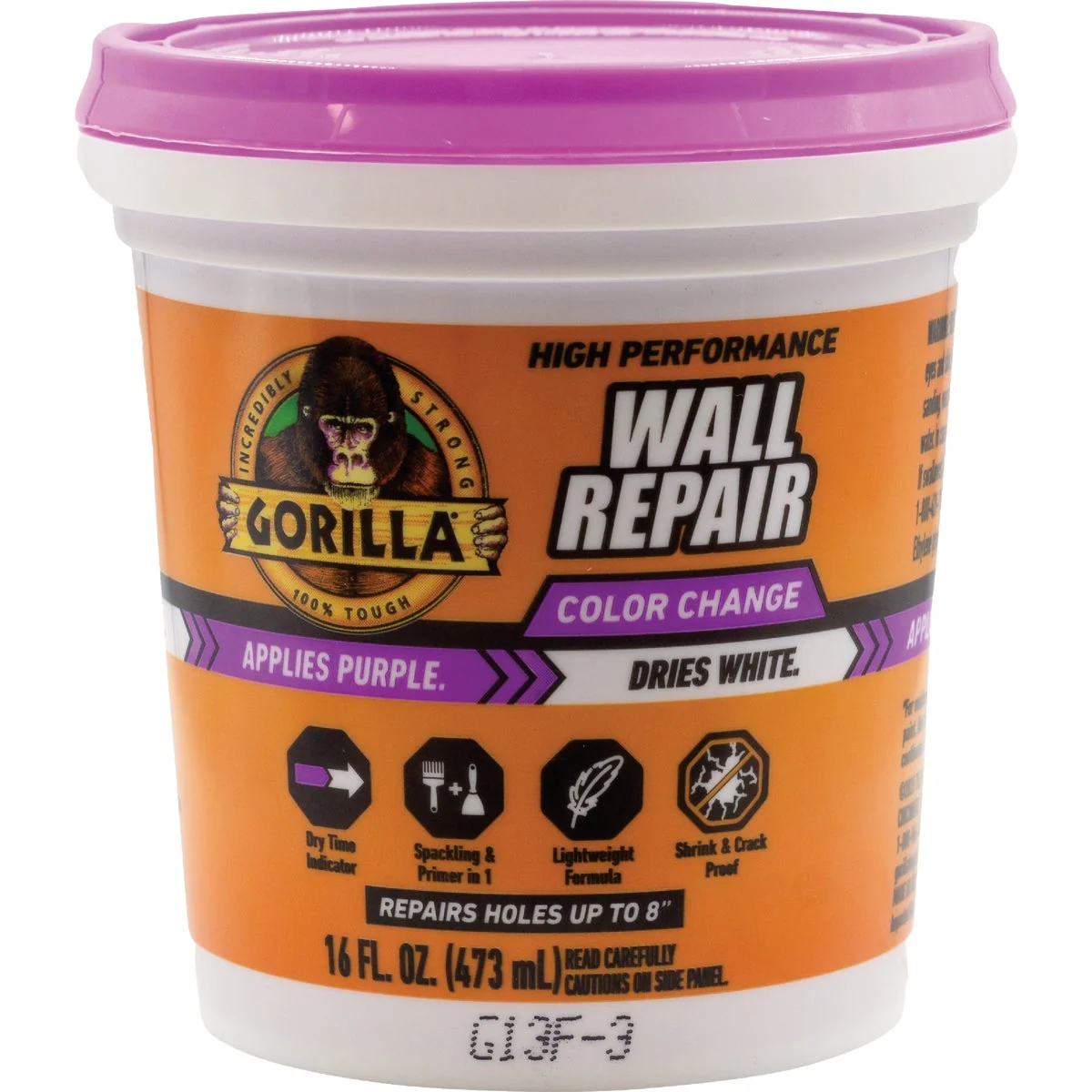 Exceptional Gorilla Color Change 16 Oz. High Performance Wall Repair Spackling Fashionable