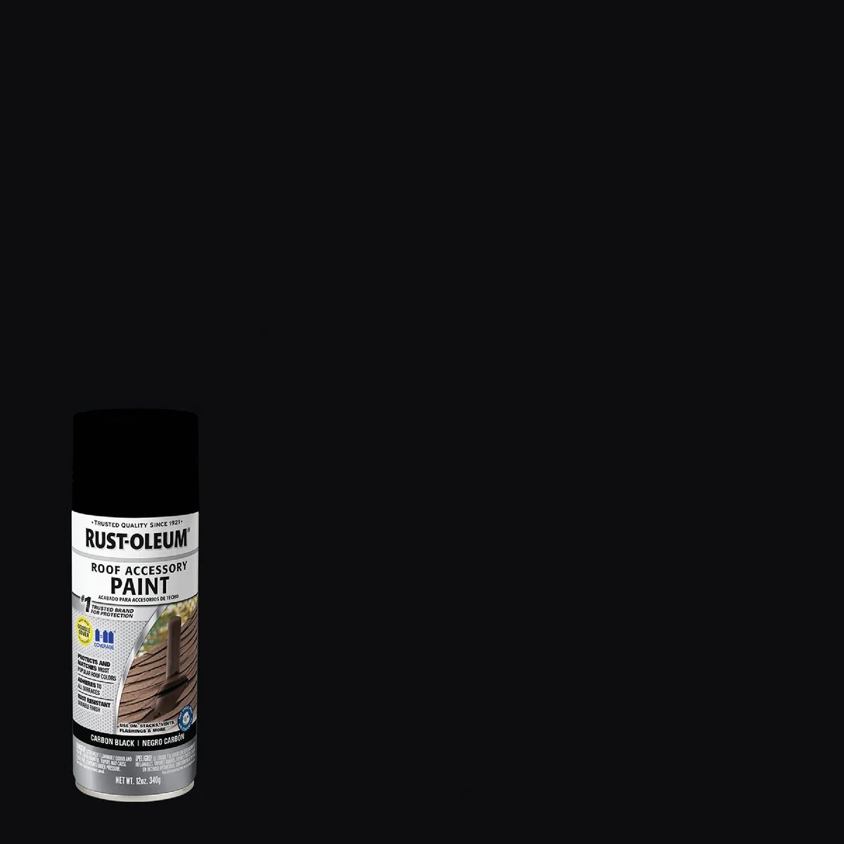 Healthy Rust-Oleum Stops Rust Roof Accessory 12 Oz. Carbon Black Flat Anti-Rust Spray Paint Professional