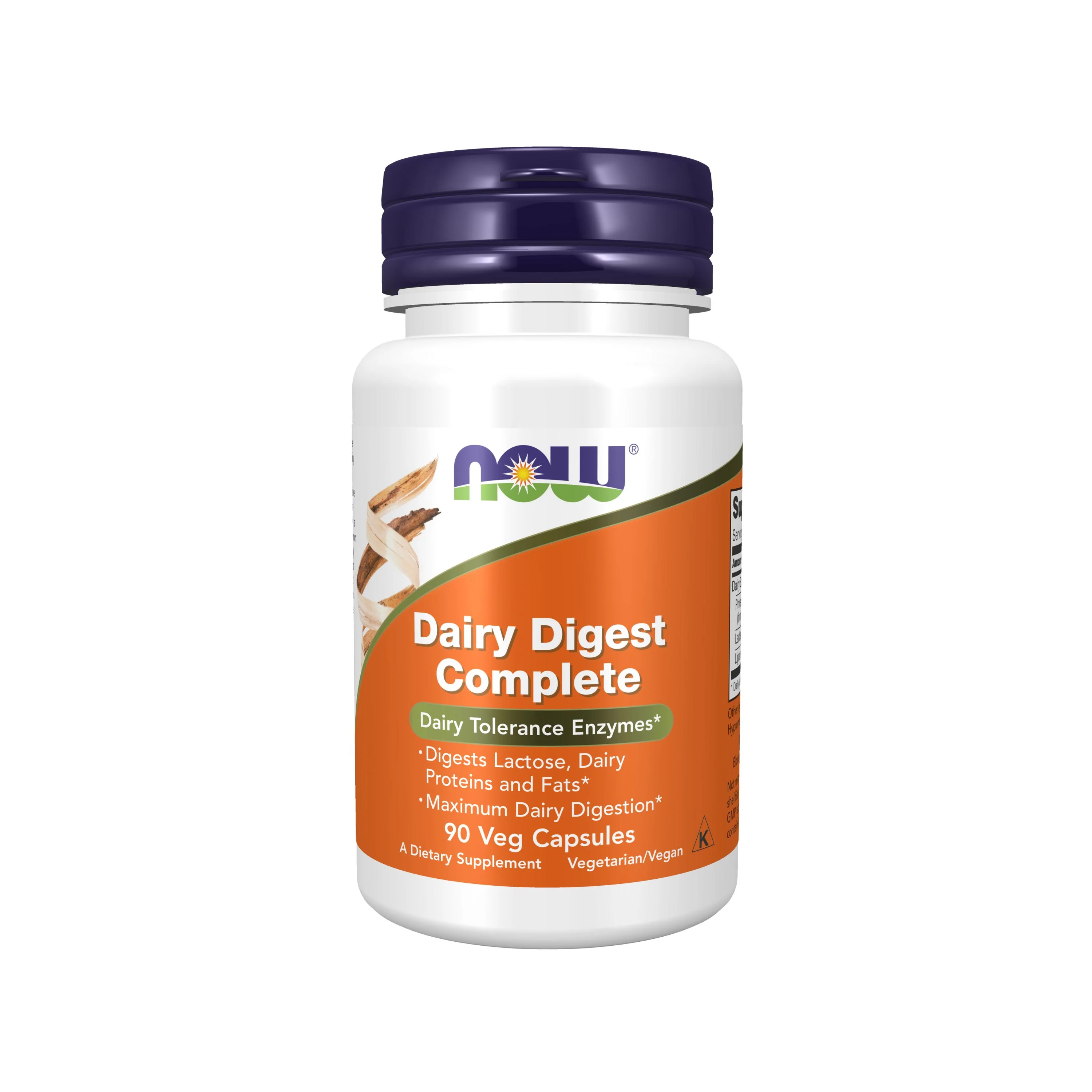Organic NOW Foods Dairy Digest Complete - Dairy Tolerance Enzyme for Maximum Dairy Digestion Optimized