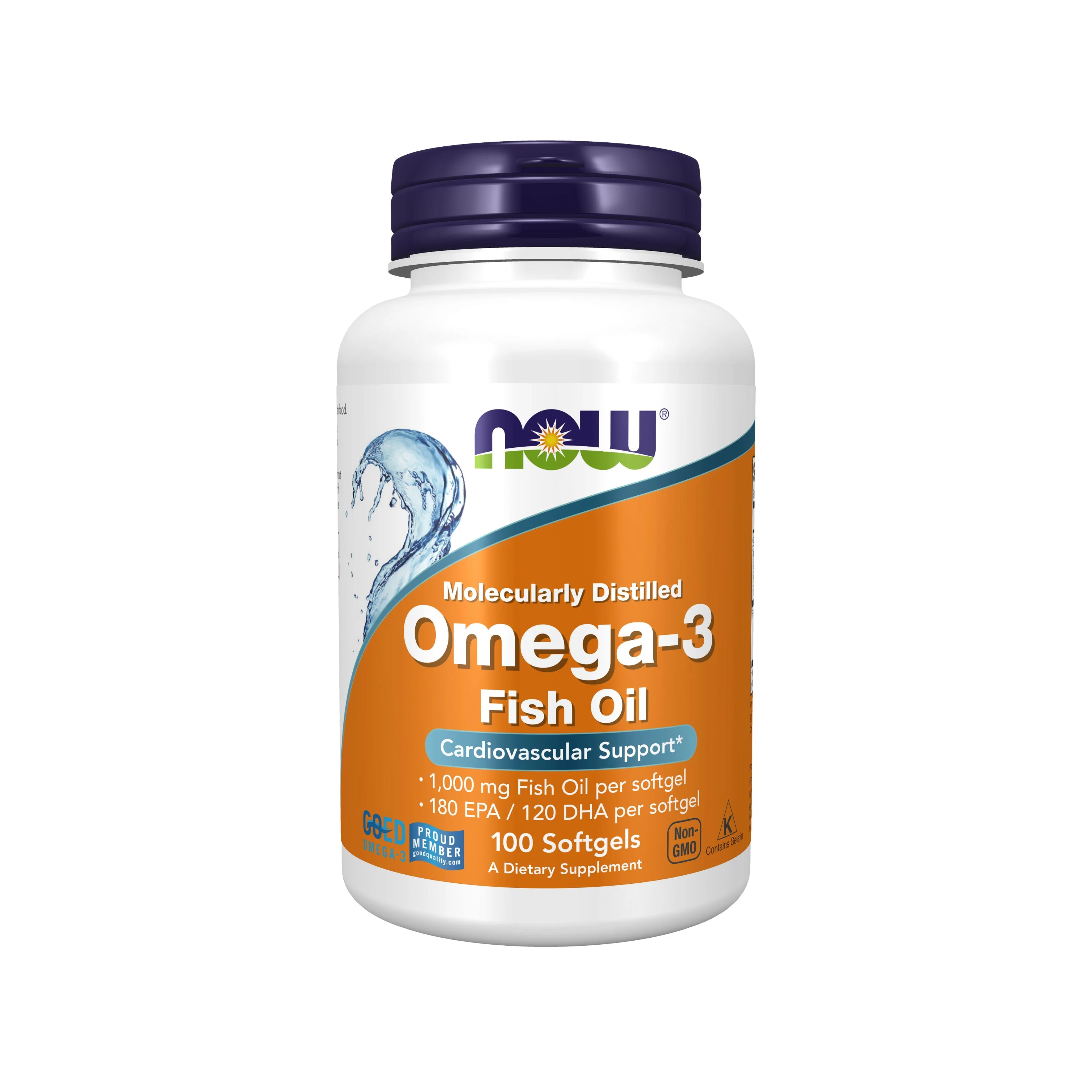 Verified NOW Foods OMEGA-3 Fish Oil 1000mg - For Cardiovascular Support Smooth