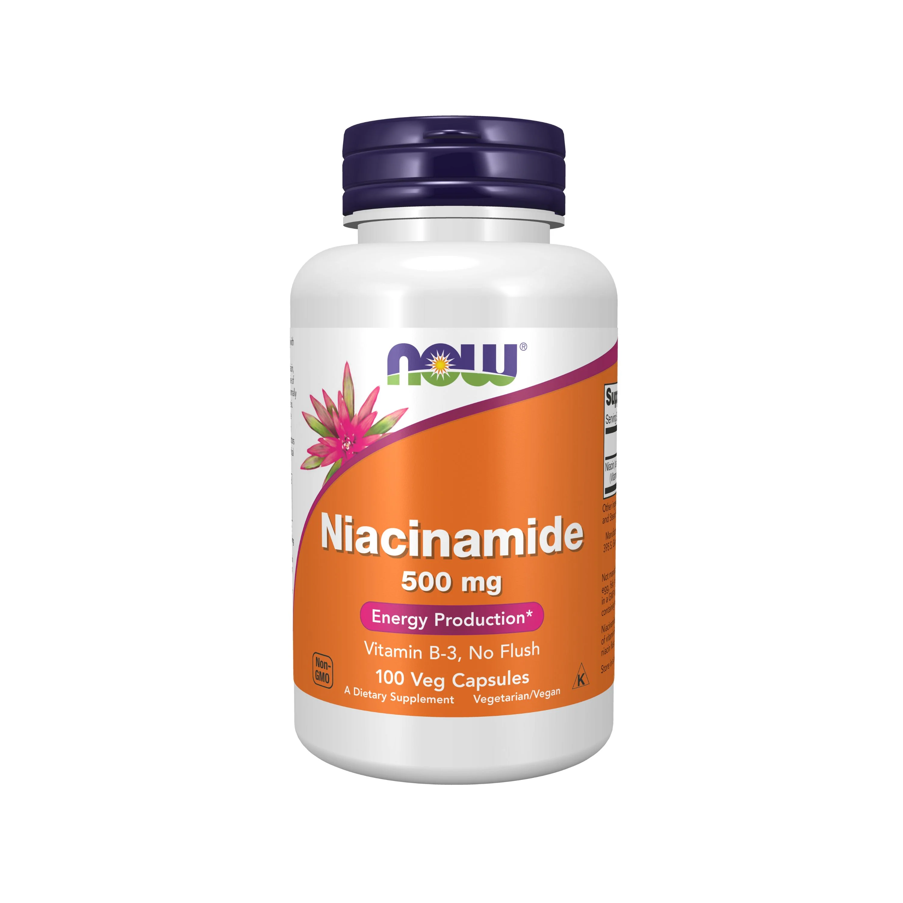Pure NOW Foods Niacinamide 500mg - For Energy Production Next-Generation