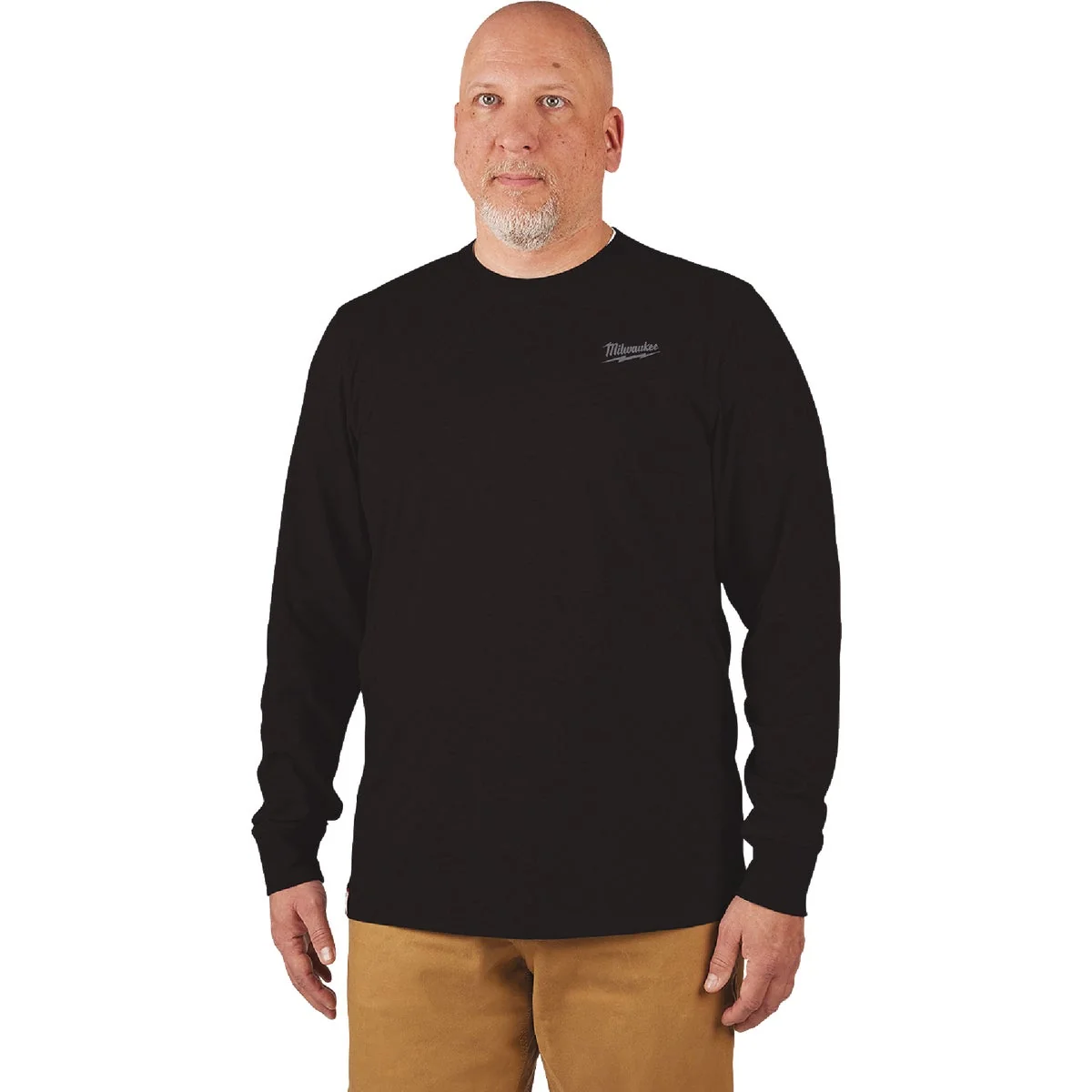 Durable Milwaukee XL Black Long Sleeve Unisex Hybrid Work Shirt Advanced