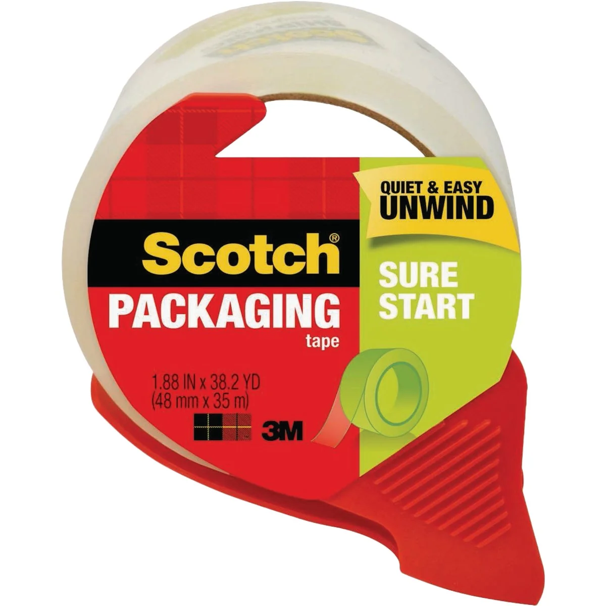 User-Friendly Scotch 1.88 In. x 38.2 Yd. Packaging Tape with Dispenser Safe