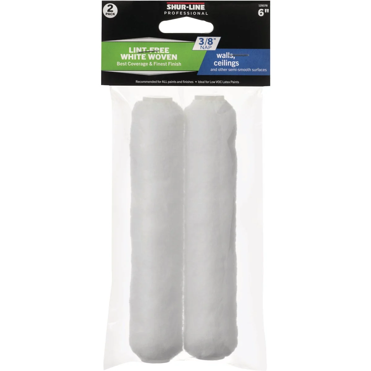 Relaxed Shur-Line 6 In. x 3 8 In. Woven Roller Cover 2-Pack Verified