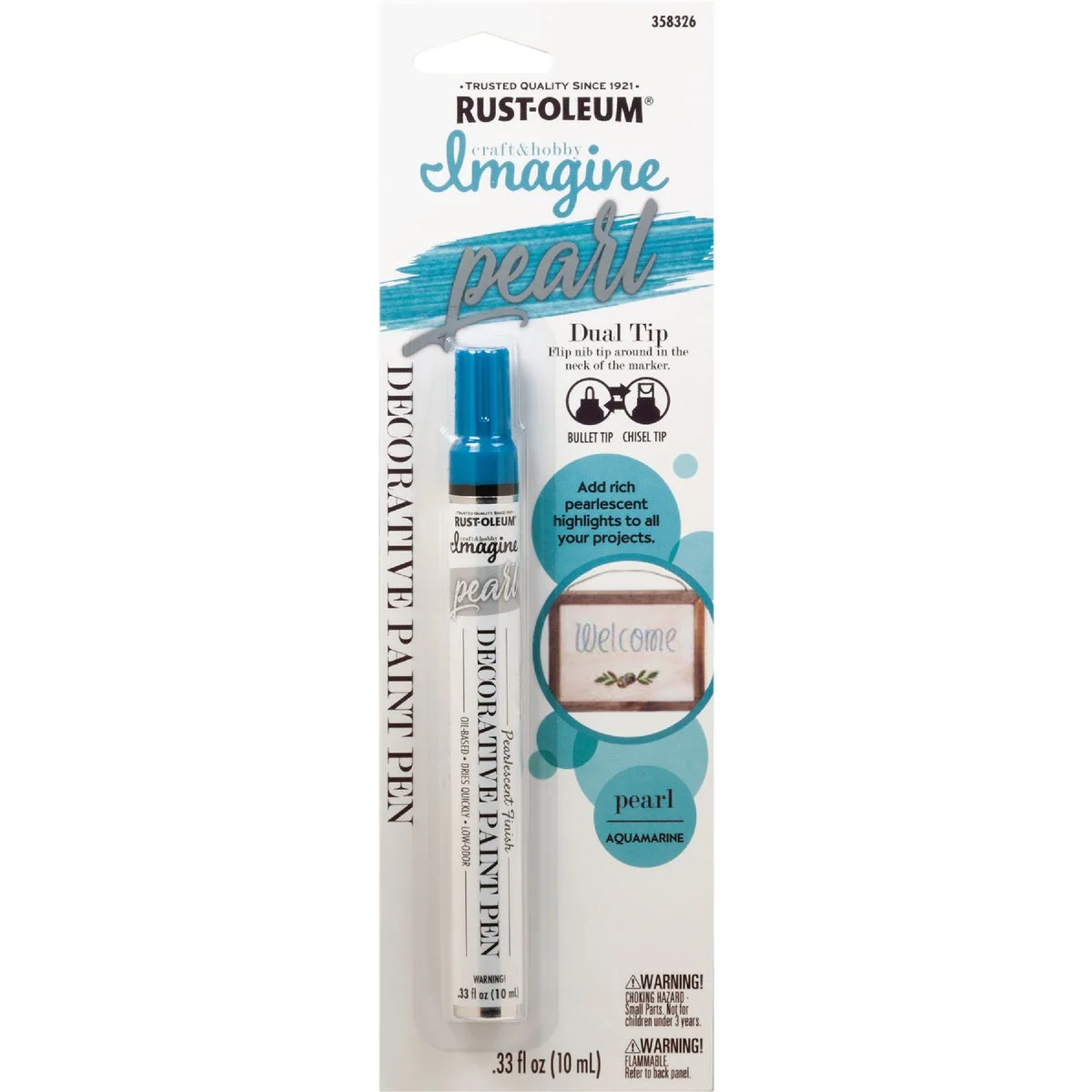 Effective Rust-Oleum Imagine Aquamarine Pearl Decorative Paint Pen High-Grade