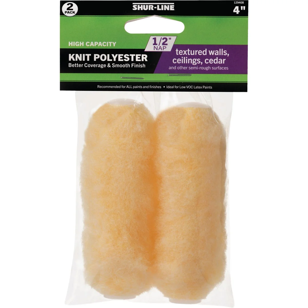Fine Shur-Line 4 In. x 1 2 In. Knit Roller Cover 2-Pack Elite