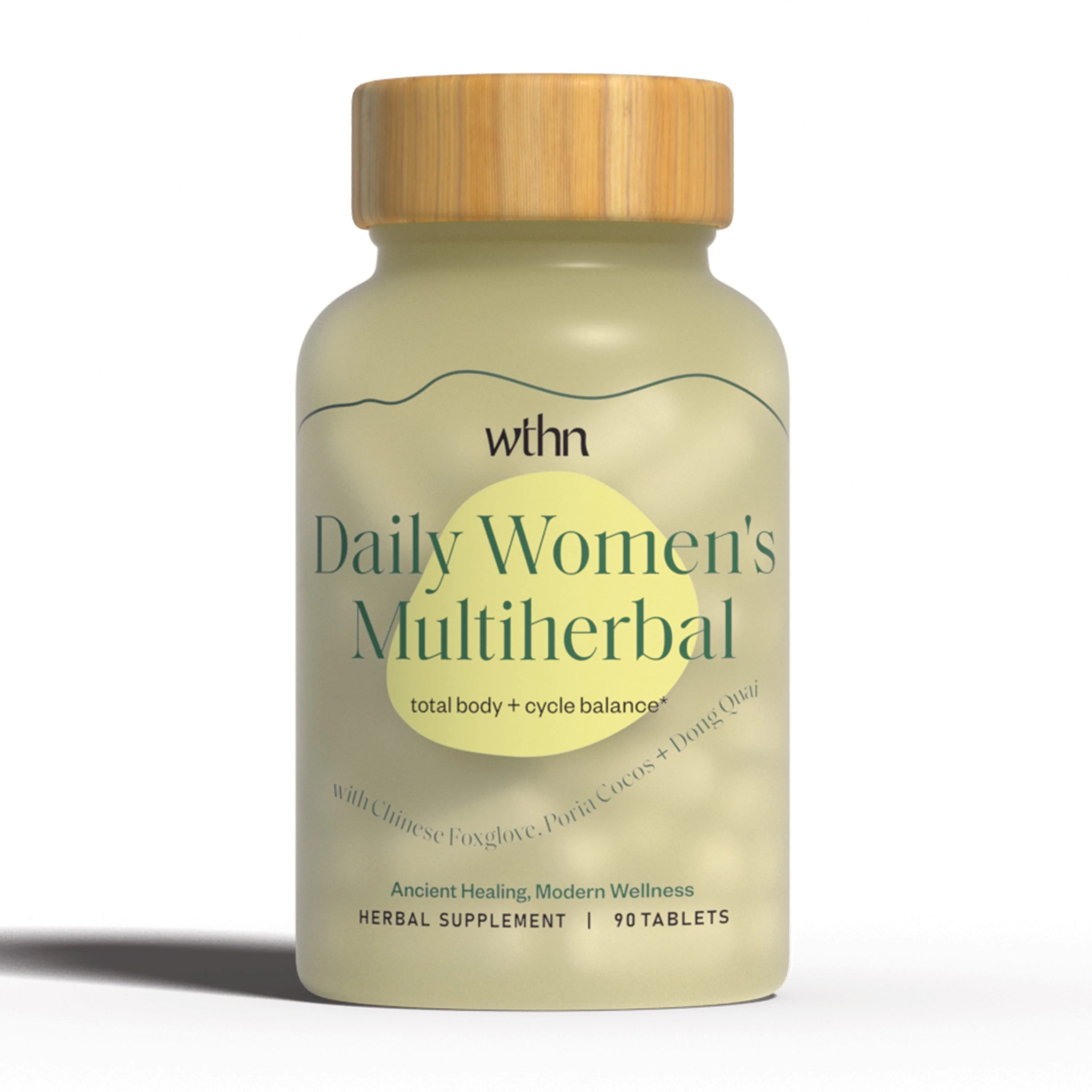 Detailed WTHN Daily Women's Multiherbal - For Total Body Cycle Balance Green