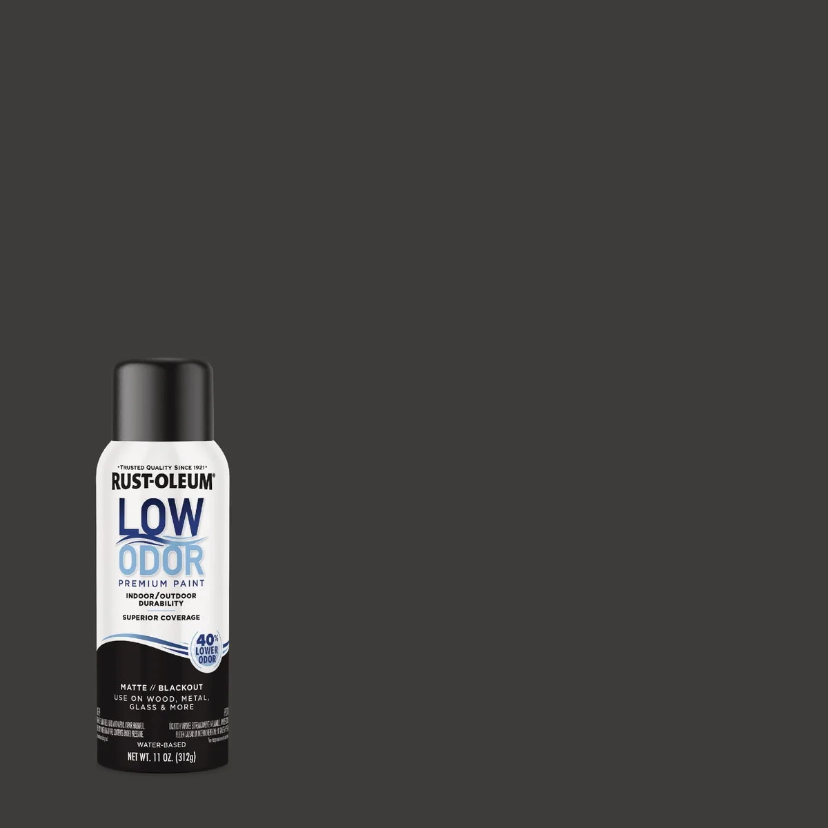 Healthy Rust-Oleum Low Odor Water-Based 11 Oz. Matte Spray Paint Blackout Comfortable