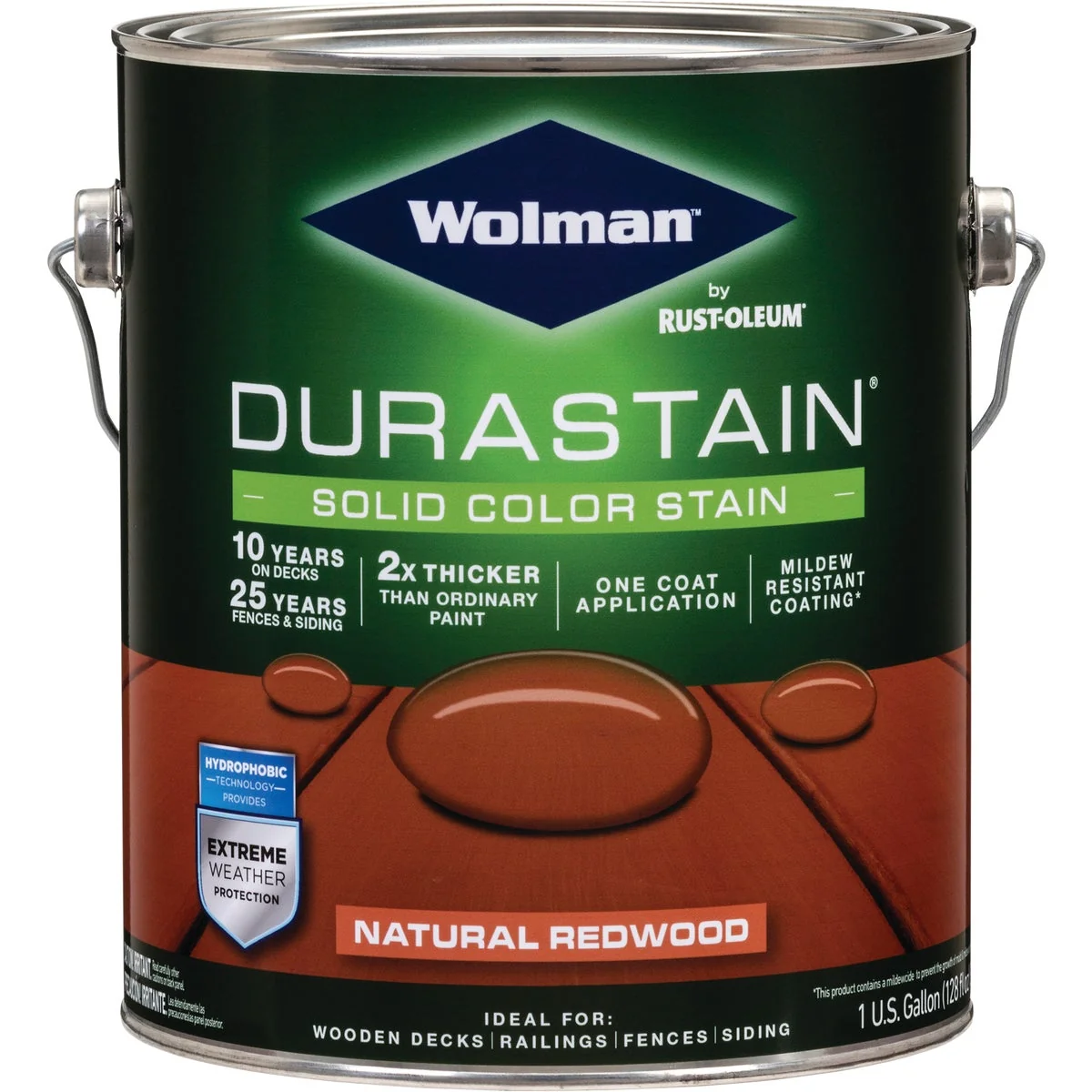 Sustainable Wolman DuraStain One Coat Solid Color Exterior Stain Natural Redwood 1 Gal. High-End