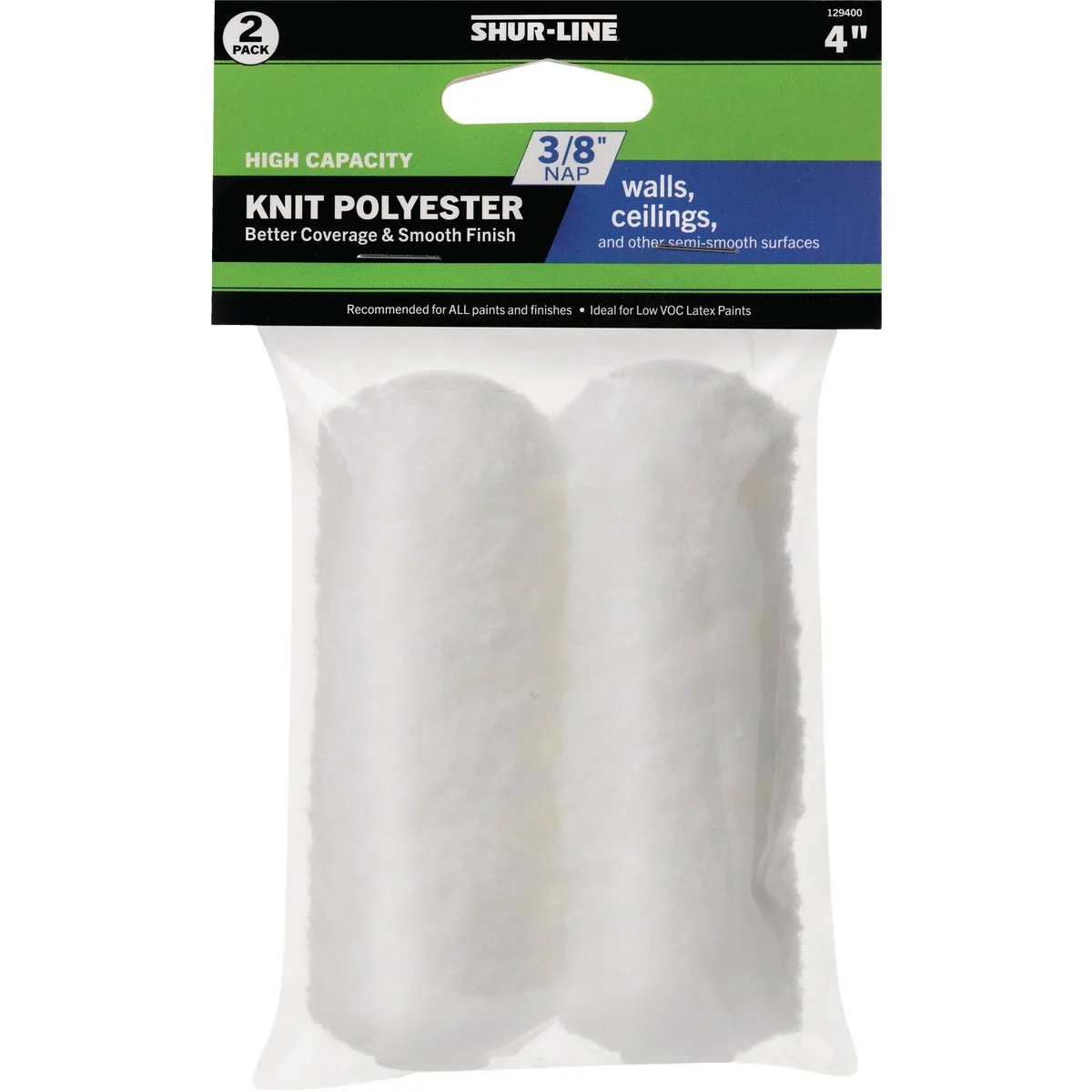 Enhanced Shur-Line Better 4 In. x 3 8 In. Knit Roller Cover 2-Pack Organic