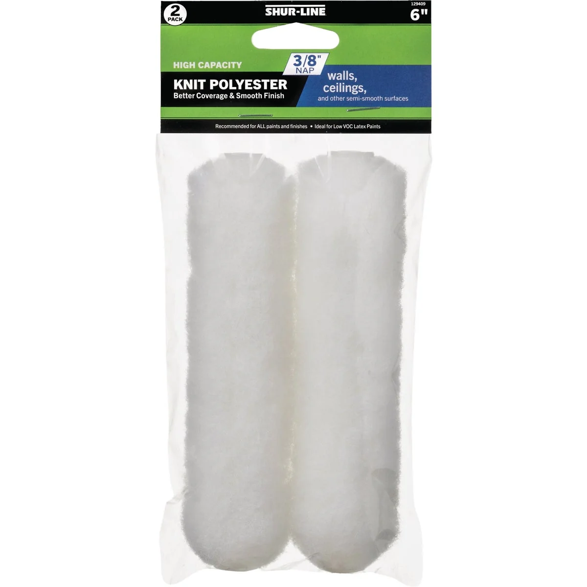 Solid Shur-Line 6 In. x 1 2 In. Knit Roller Cover 2-Pack Innovative