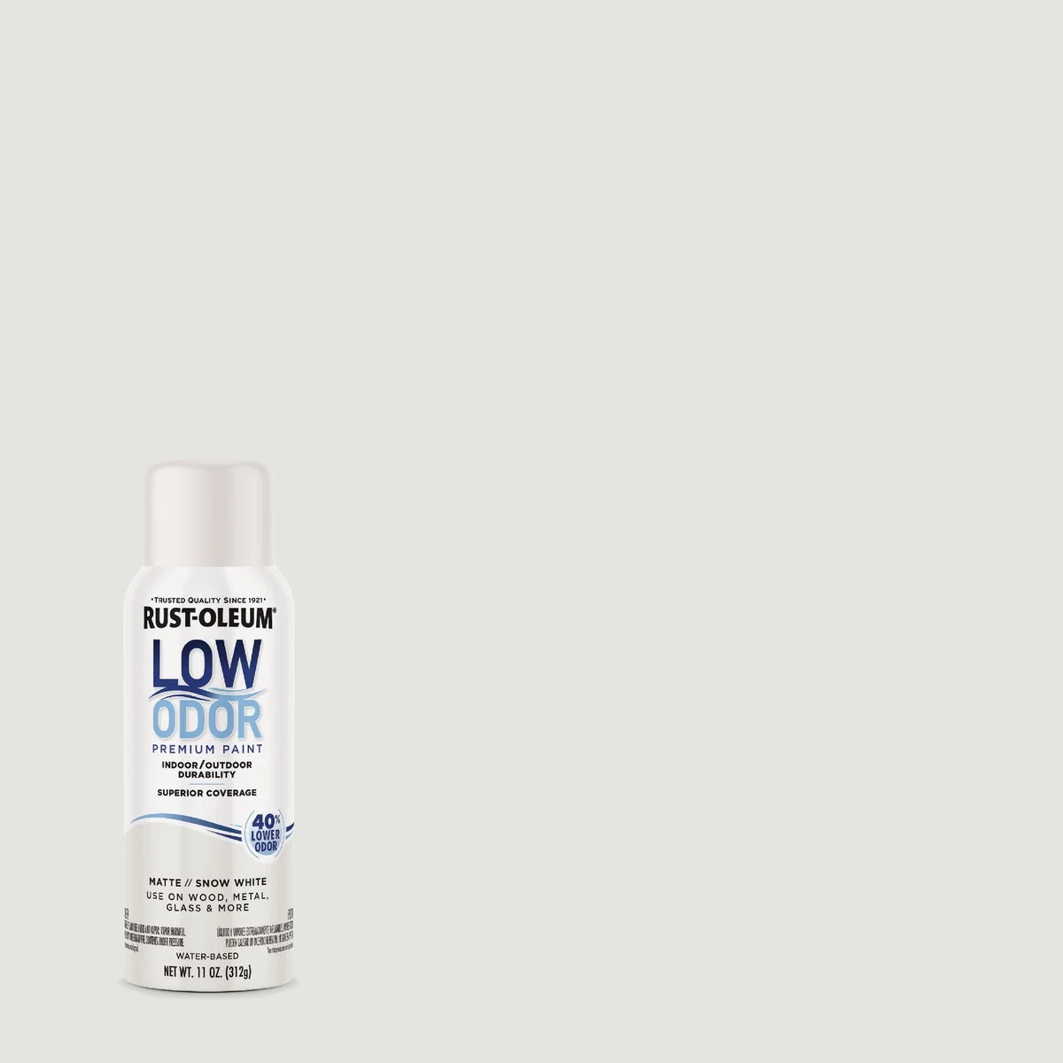 Healthy Rust-Oleum Low Odor Water-Based 11 Oz. Matte Spray Paint Snow White Efficient