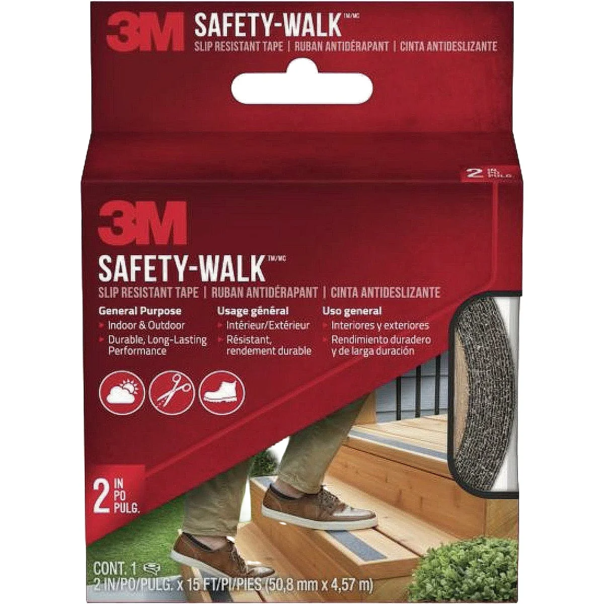 Innovative 3M 2 In. x 15 Ft. Black Safety-Walk Slip Resistant Tape Unique