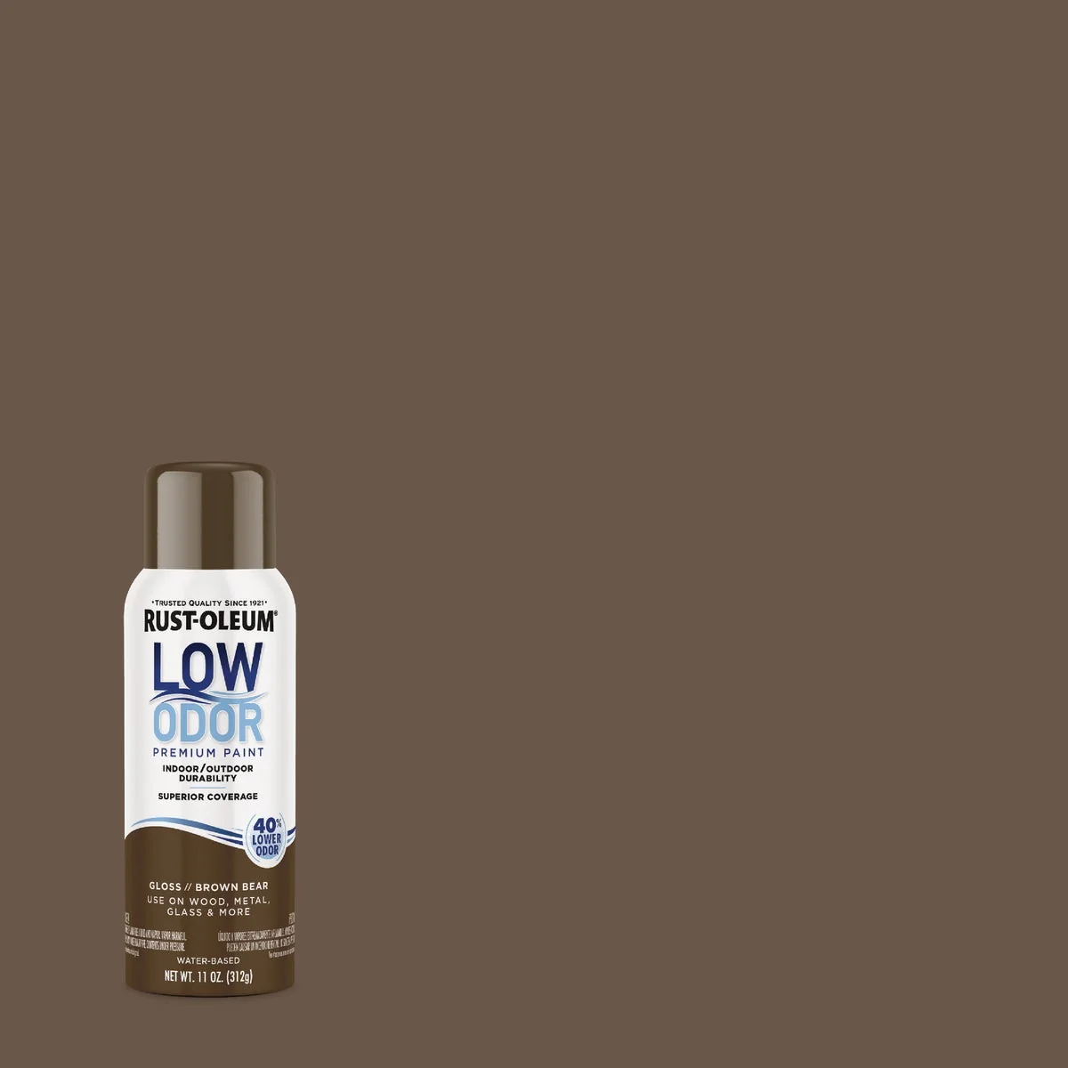 Artisan Rust-Oleum Low Odor Water-Based 11 Oz. Gloss Spray Paint Brown Bear Superior