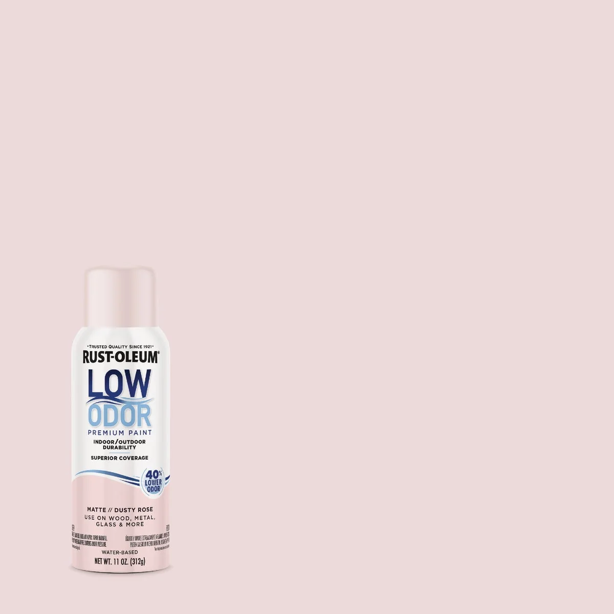 Dependable Rust-Oleum Low Odor Water-Based 11 Oz. Matte Spray Paint Dusty Rose Minimalist