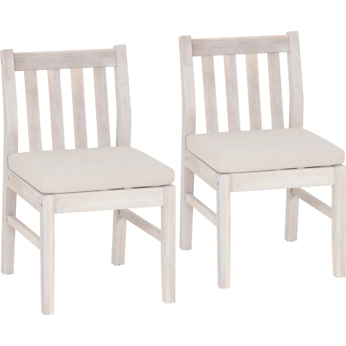 Lightweight Linon Svana Natural Acacia Wood Dining Chair Set 2-Piece Professional