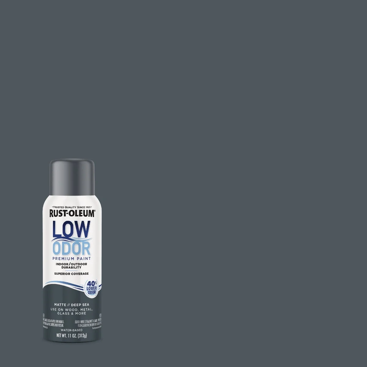 Solid Rust-Oleum Low Odor Water-Based 11 Oz. Matte Spray Paint Deep Sea Expertly Made