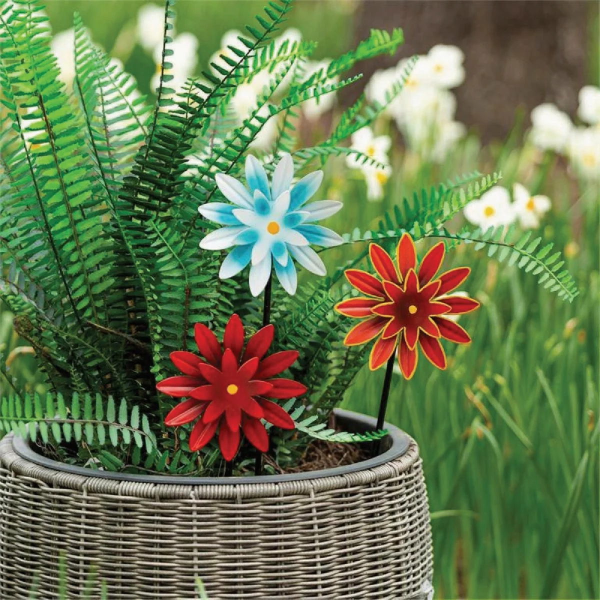Dependable Evergreen What She Shed Mini Flower Wind Spinner Versatile